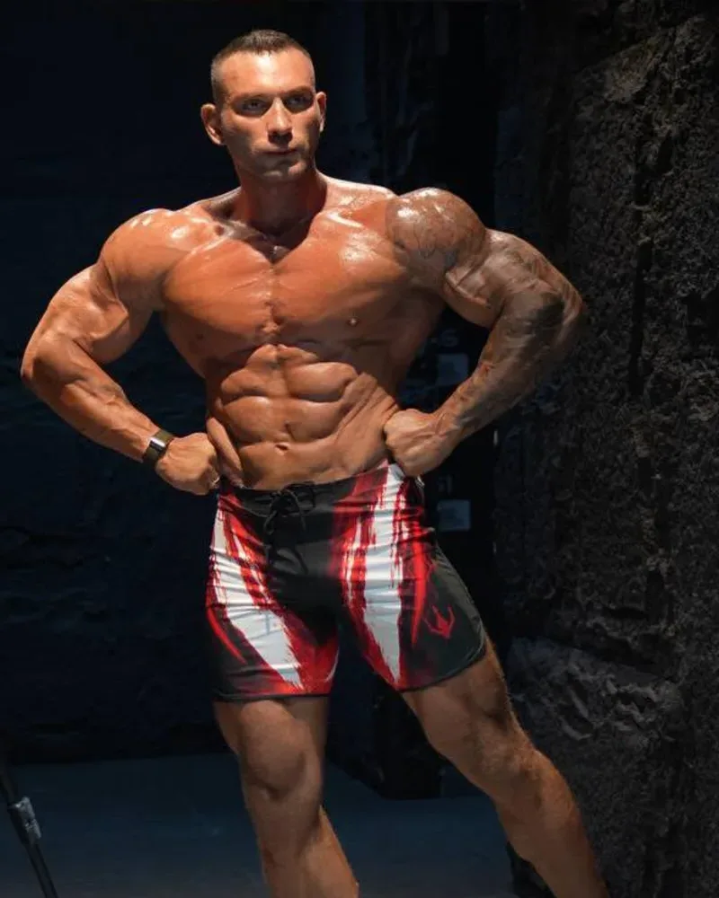 Dima competing on stage